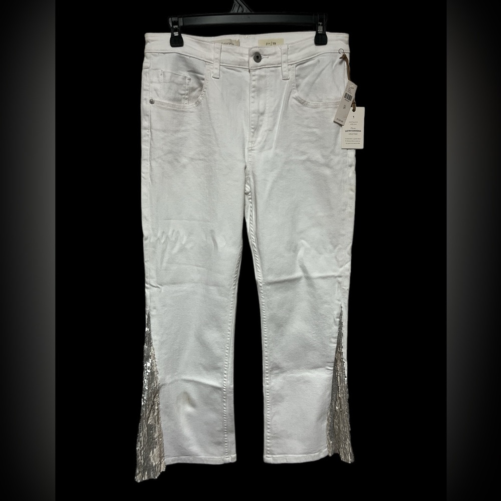 Anthropology Pilcro CRAFTED White Pants NWT